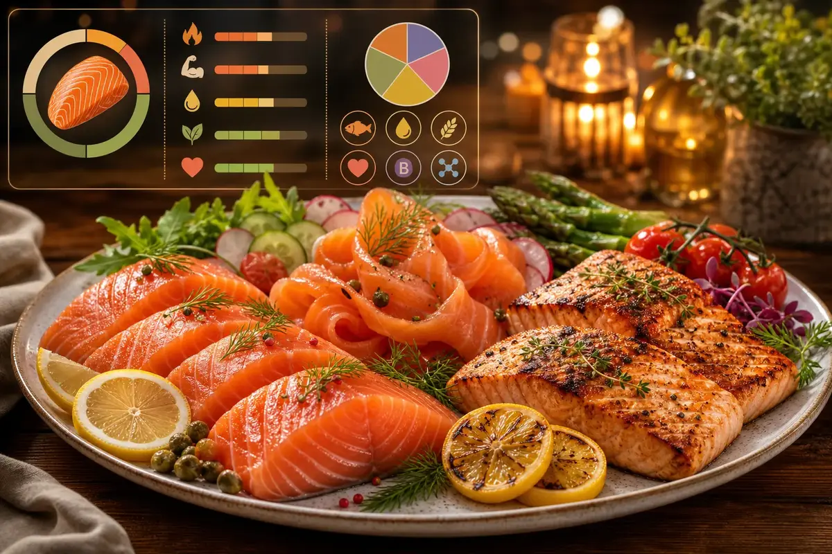 Få koll på lax kcal och portionernas kalorier illustration