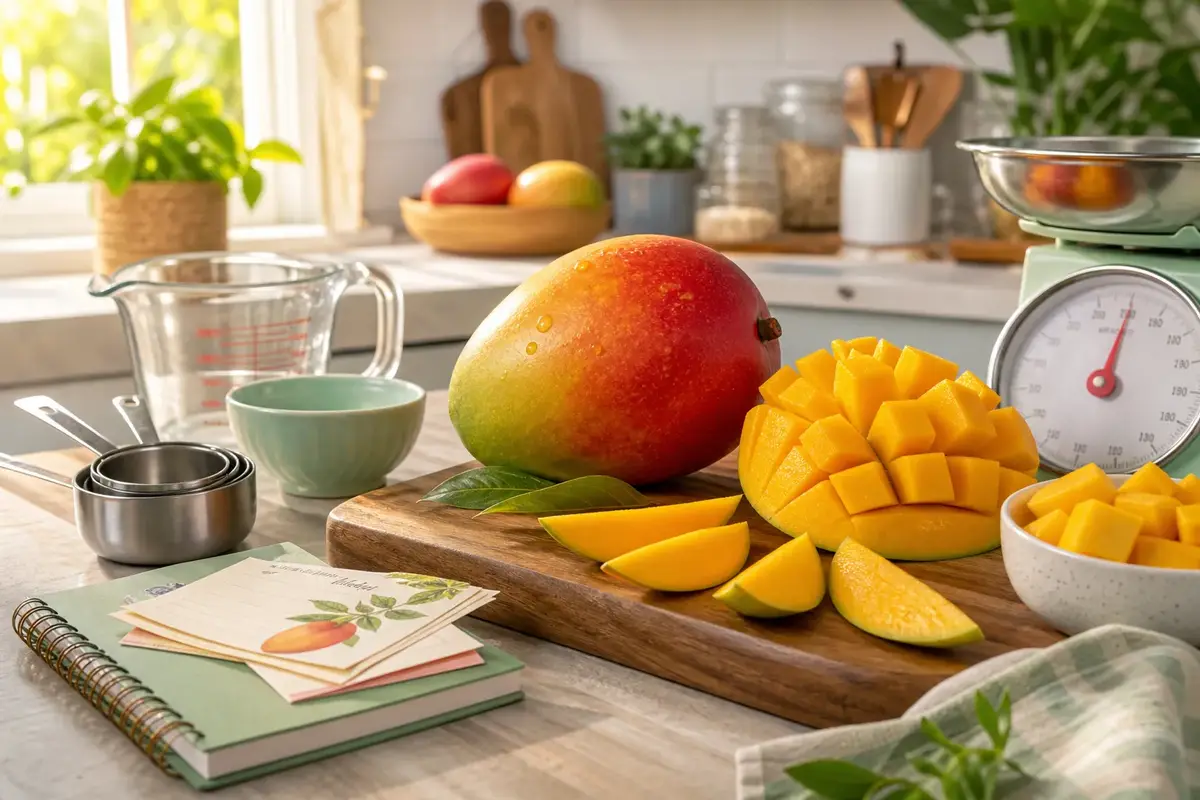 Upptäck hur många mango kalorier som gömmer sig i frukten illustration